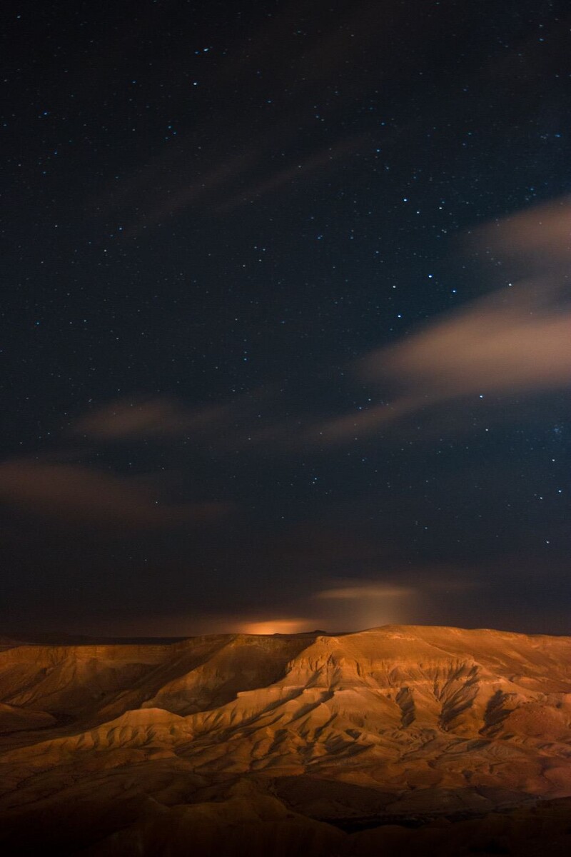 Night sky over the desert